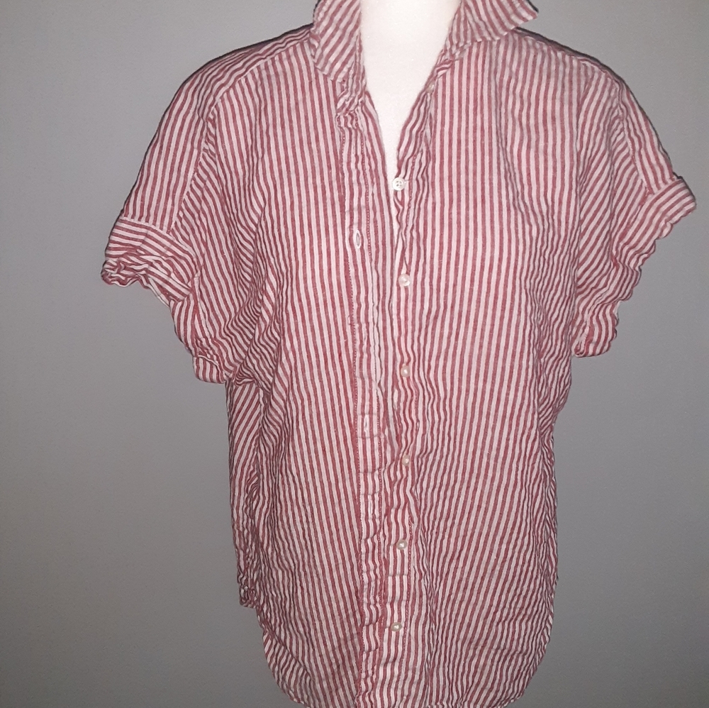 Lauren Ralph Lauren Striped Linen Shirt XL - Picture 6 of 10
